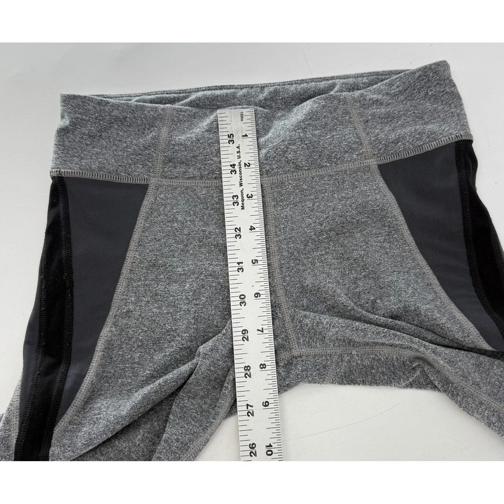 Athleta Girl Heather Gray Black Athletic Leggings‎ XL/14 Activewear Pants